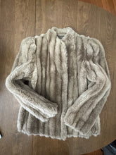 Load image into Gallery viewer, Vintage Sasson Faux Fur Jacket- Light Neutral Jacket - Retro Glam Women's Faux Fur - Vintage Outerwear