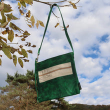 Load image into Gallery viewer, Leather with Vintage Hose Crossbody