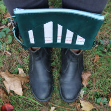 Load image into Gallery viewer, Leather with Vintage Hose Clutch