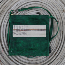Load image into Gallery viewer, Leather with Vintage Hose Crossbody