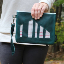 Load image into Gallery viewer, Leather with Vintage Hose Clutch