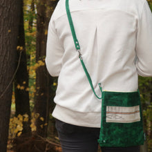 Load image into Gallery viewer, Leather with Vintage Hose Crossbody