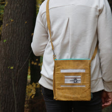 Load image into Gallery viewer, Leather with Vintage Hose Crossbody