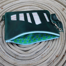 Load image into Gallery viewer, Leather with Vintage Hose Clutch