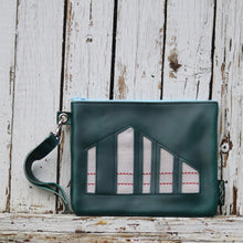Load image into Gallery viewer, Leather with Vintage Hose Clutch