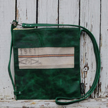 Load image into Gallery viewer, Leather with Vintage Hose Crossbody