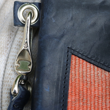 Load image into Gallery viewer, Leather with Vintage Hose Clutch