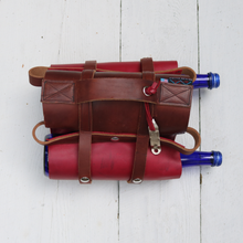 Load image into Gallery viewer, Leather Beverage Carrier