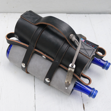 Load image into Gallery viewer, Leather Beverage Carrier