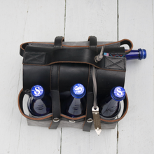 Load image into Gallery viewer, Leather Beverage Carrier