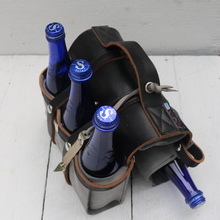 Load image into Gallery viewer, Leather Beverage Carrier