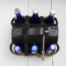Load image into Gallery viewer, Leather Beverage Carrier