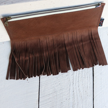 Load image into Gallery viewer, Leather Fringe for Days Clutch