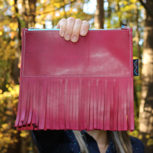 Load image into Gallery viewer, Leather Fringe for Days Clutch
