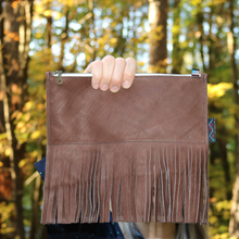 Load image into Gallery viewer, Leather Fringe for Days Clutch