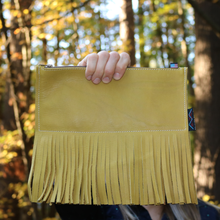 Load image into Gallery viewer, Leather Fringe for Days Clutch