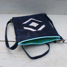 Load image into Gallery viewer, Leather with Vintage Hose Crossbody