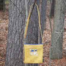 Load image into Gallery viewer, Leather with Vintage Hose Crossbody