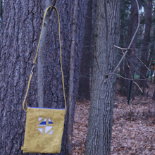 Load image into Gallery viewer, Leather with Vintage Hose Crossbody