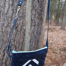 Load image into Gallery viewer, Leather with Vintage Hose Crossbody