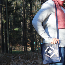 Load image into Gallery viewer, Leather with Vintage Hose Crossbody