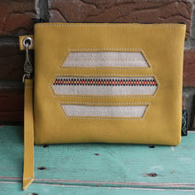 Load image into Gallery viewer, Leather with Vintage Hose Clutch