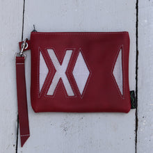 Load image into Gallery viewer, Leather with Vintage Hose Clutch