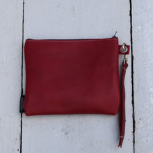 Load image into Gallery viewer, Leather with Vintage Hose Clutch