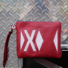 Load image into Gallery viewer, Leather with Vintage Hose Clutch