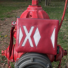 Load image into Gallery viewer, Leather with Vintage Hose Clutch