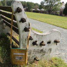 Load image into Gallery viewer, Leather with Vintage Hose Crossbody