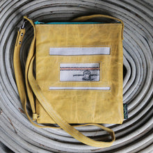 Load image into Gallery viewer, Leather with Vintage Hose Crossbody