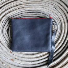Load image into Gallery viewer, Leather with Vintage Hose Clutch
