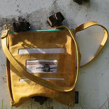 Load image into Gallery viewer, Leather with Vintage Hose Crossbody