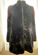 Load image into Gallery viewer, Vintage Sasson Faux Fur Jacket with awesome 80s shoulder detail
