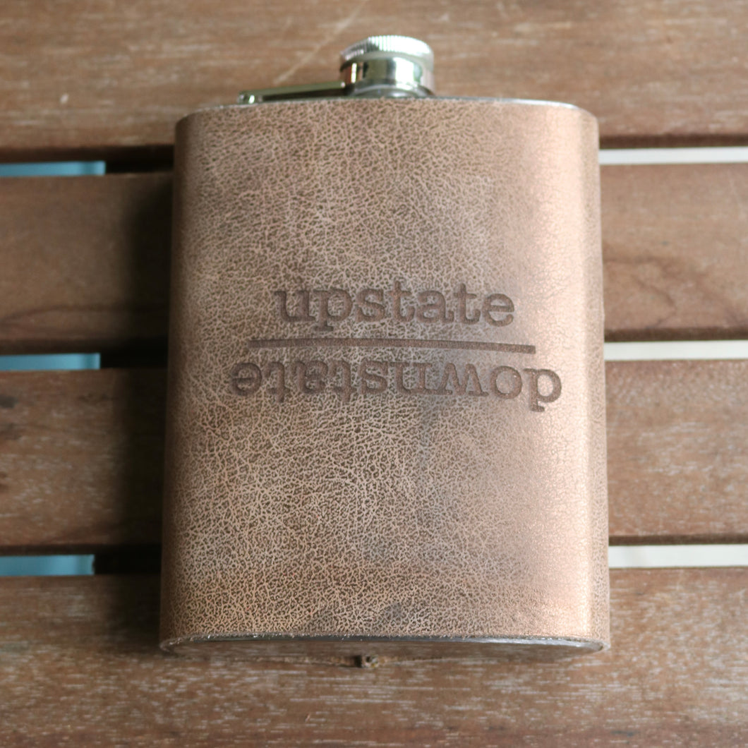 Leather wrapped flask