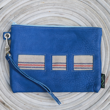 Load image into Gallery viewer, Leather with Vintage Hose Clutch
