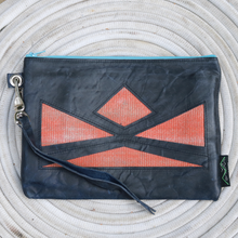 Load image into Gallery viewer, Leather with Vintage Hose Clutch
