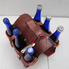 Load image into Gallery viewer, Leather Beverage Carrier
