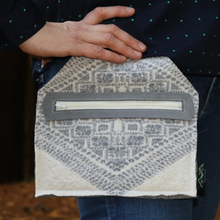 Load image into Gallery viewer, Upcycled Wool Wristlet/ Belt Bag
