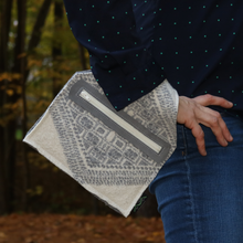 Load image into Gallery viewer, Upcycled Wool Wristlet/ Belt Bag
