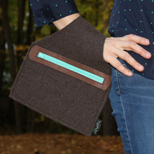 Load image into Gallery viewer, Upcycled Wool Wristlet/ Belt Bag
