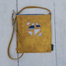 Load image into Gallery viewer, Leather with Vintage Hose Crossbody
