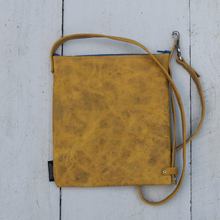 Load image into Gallery viewer, Leather with Vintage Hose Crossbody
